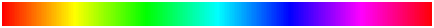 Colorbar showing the colors of the hsv colormap. The colormap starts at red and transitions to yellow, bright green, cyan, dark blue, magenta, and bright orange.