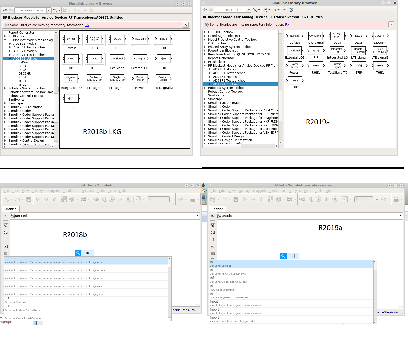 Simulink Информация о релизах