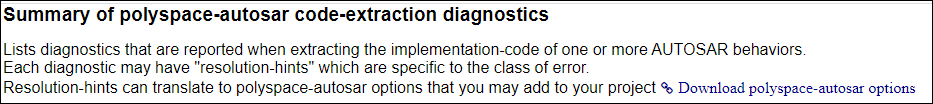 Location of link to download options that implement resolution hints