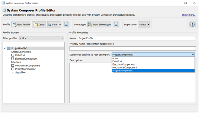 Stereotype root import