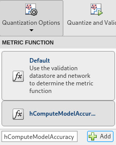 Deep Network Quantizer select custom metric function