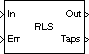 RLS Adaptive Filter (Obsolete) block