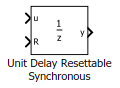 Unit Delay Resettable Synchronous block