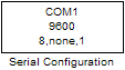 Serial Configuration block