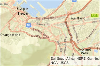 'streets' basemap.
