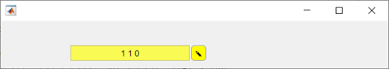 Instance of the color selector UI component displaying the color yellow.