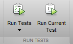 Run Tests section in the Editor tab