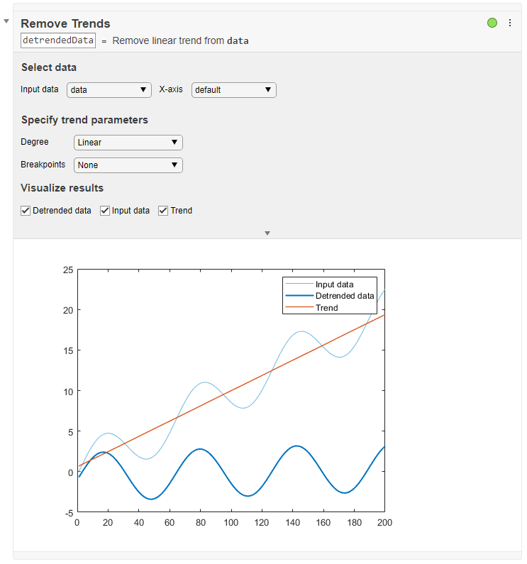 Remove Trends task in Live Editor