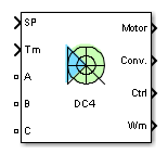 Four-Quadrant Three-Phase Rectifier DC Drive block