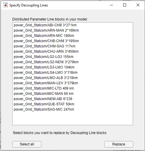 Specify Decoupling Lines app