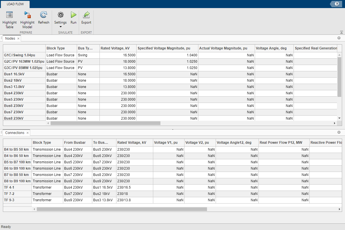 Load-Flow Analyzer app