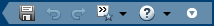 The quick access toolbar has some default buttons, such as Save.