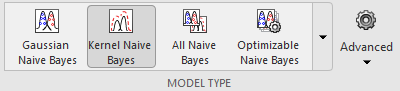 Kernel Naive Bayes model type selected
