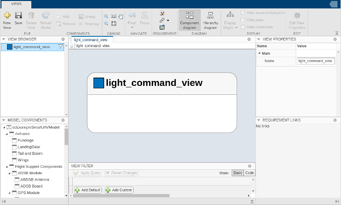 New view called 'light command view'.