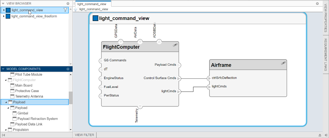 Switching back to the 'light command view'.