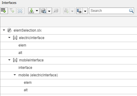 Interface design with nested interface.