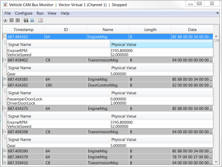 Vehicle CAN Bus Monitor app