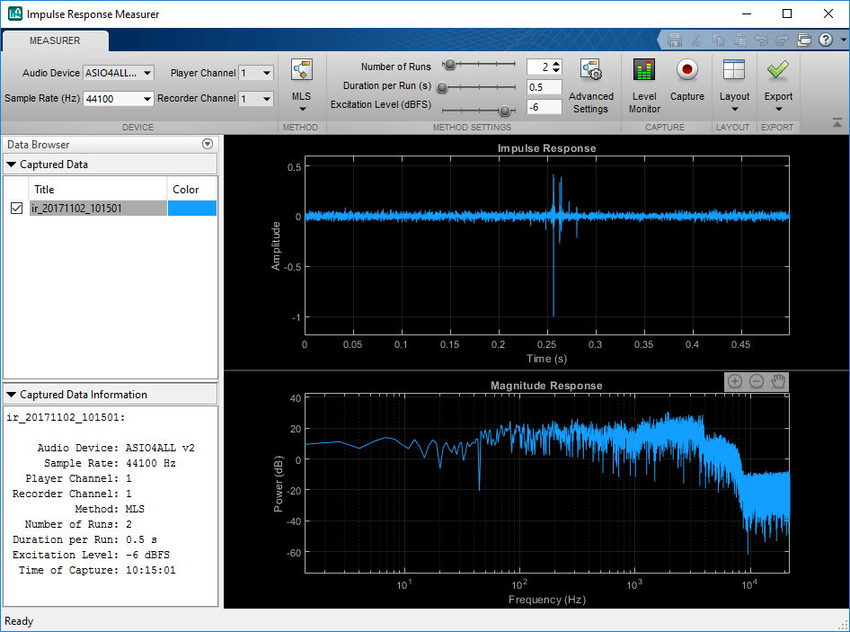 Impulse Response Measurer app