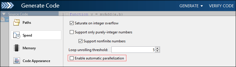 GUI for Enable Automatic Parallelization
