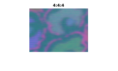 Figure contains an axes. The axes with title 4:4:4 contains an object of type image.