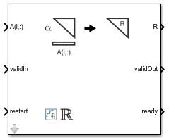 Real Partial Systolic Q-less QR Decomposition with Forgetting Factor block