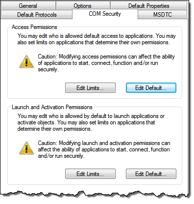 COM security options