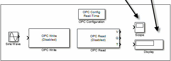 Drag Scope and Display blocks into your model