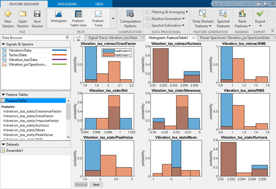 Diagnostic Feature Designer app