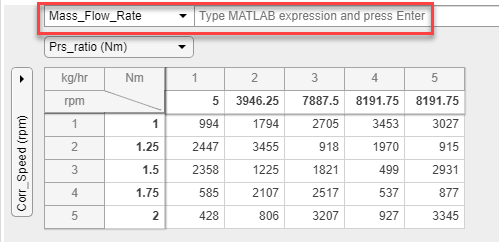 Property dialog box MATLAB expression