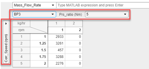 Property dialog box dimension slice selection