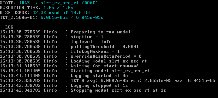 Image of target computer status monitor screen