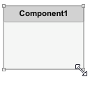 Pointer is on the bottom right of Component1.