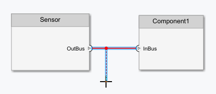 Right-clicking on a connection to branch it.