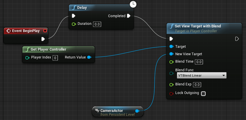 Unreal Editor blueprint connections