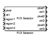 ROI Selector block with optional ports.