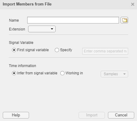 Import Members from File dialog box