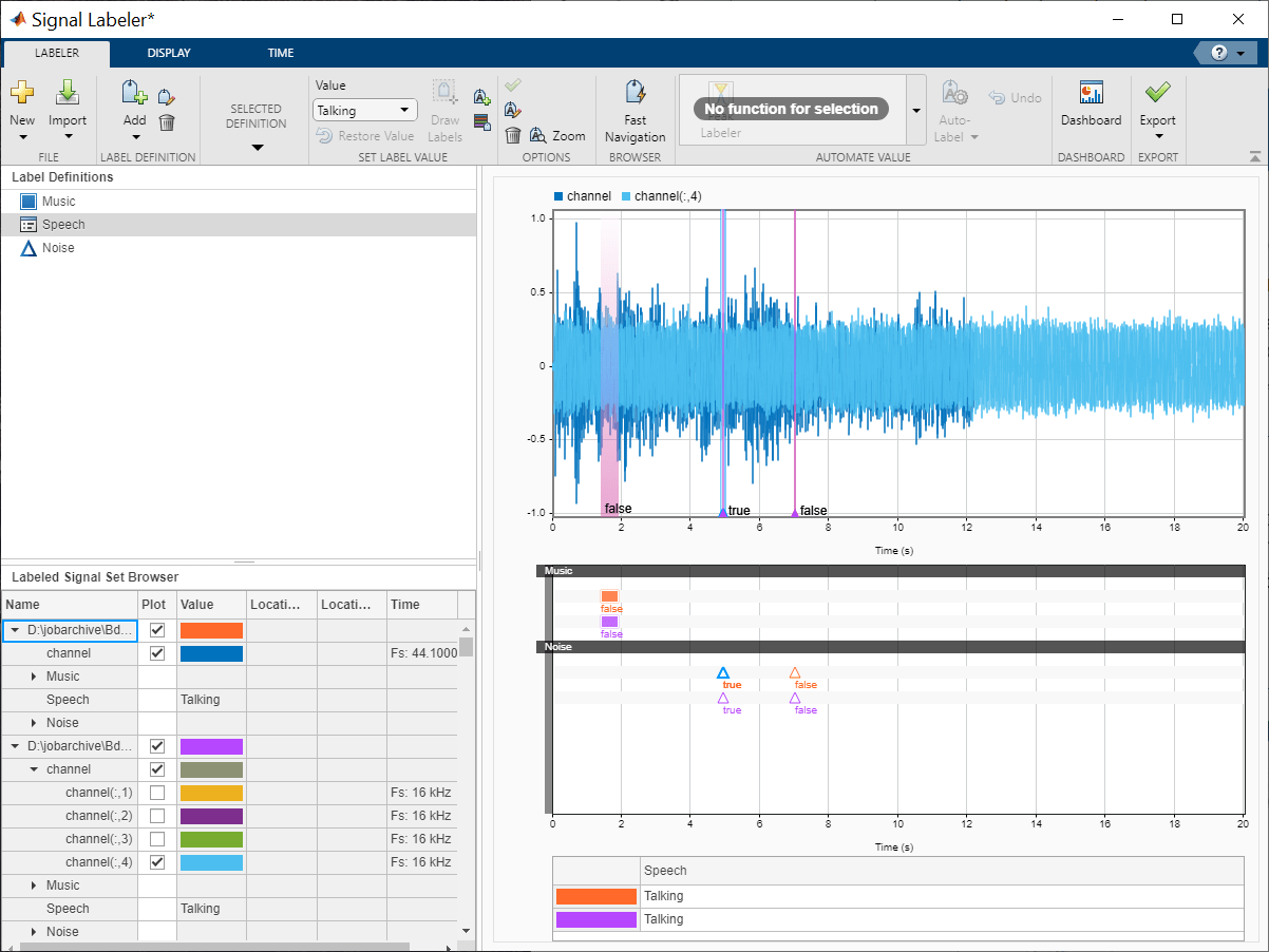 Import From Audio Files Labeled Signal Set