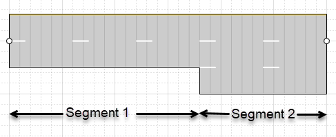 Exported road without taper