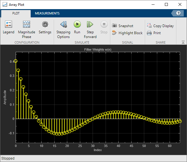 Array Plot block window