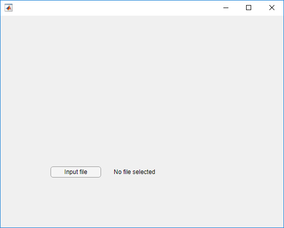 App window displaying Input file button