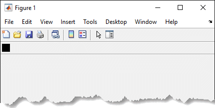 Figure that displays the default toolbar and a custom toolbar below it. The custom toolbar displays a black square as a toggle tool.