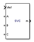 Static Var Compensator (Phasor Type) block