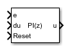 Discrete PI Controller block