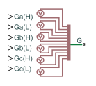 Six-Pulse Gate Multiplexer block