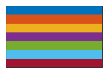 List of the seven predefined colors