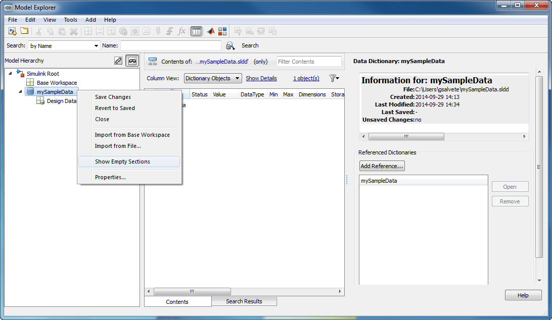 Unused variable. Матлаб *.mat файл. Панели model Explorer. Import data в матлабе. Data Dictionary.