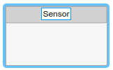 The Sensor component after selecting the name to edit it.
