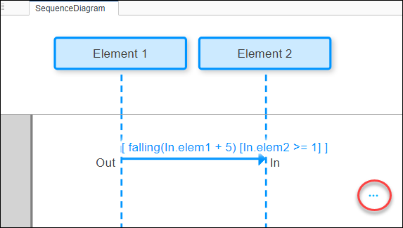 Menu to click on in the sequence diagram.