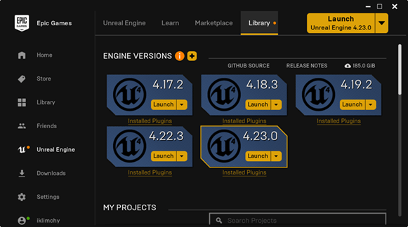 Epic games launcher