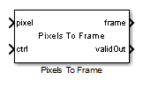 Pixels To Frame block